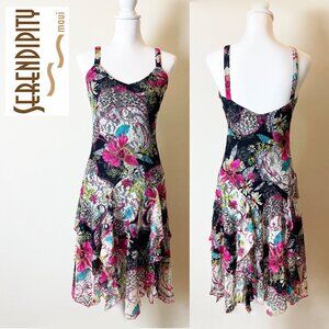 Serendipity Maui | Multicolor Sundress w/Matching Scarf | Rare Find | Size S EUC